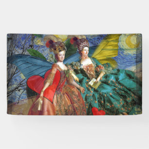 クラシックゴシックGeminiお洒落 Butterfly Woman 横断幕