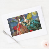 クラシックゴシックGeminiお洒落 Butterfly Woman 長方形シール (封筒)