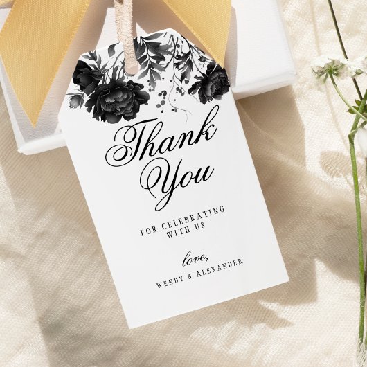 クラシックゴシッ結婚ク白 ギフトタグ