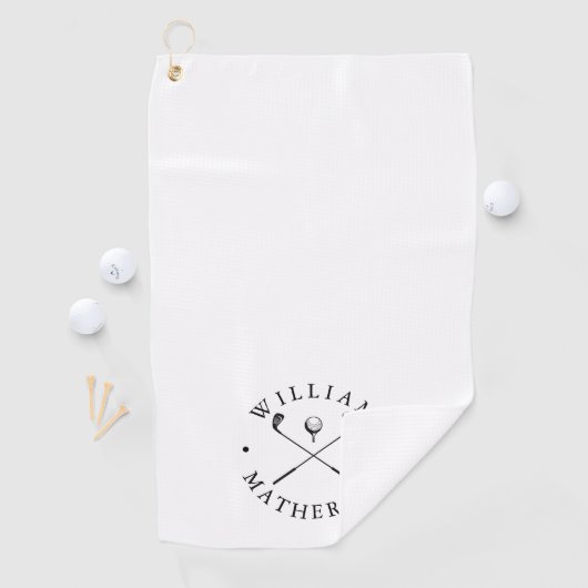 クラシックゴルフクラパーソナライズされたブ名 ゴルフタオル (インサイチュ)