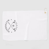 クラシックゴルフクラパーソナライズされたブ名 ゴルフタオル (横)