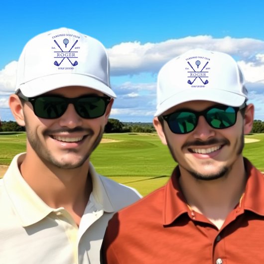 クラシックゴルフクラブネーム深いブルー キャップ