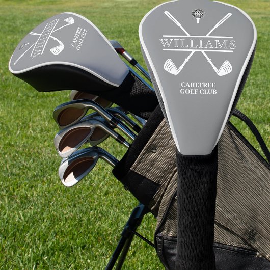 クラシックゴルフクラブプレイヤー名グレー ゴルフヘッドカバー