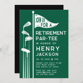 クラシックゴルフクラブリタイアメントパーティーグリーン 招待状 (正面/裏面)