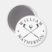 クラシックゴルフクラブ名前をカスタムするゴルフボールマーカー マグネット (正面/裏面)