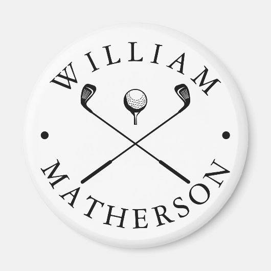 クラシックゴルフクラブ名前をカスタムするゴルフボールマーカー マグネット (正面)
