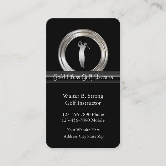 クラシックゴルフテーマ名刺 名刺 (正面)