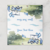 クラシックゴルフボーイパーティー誕生日座席表 プレイスカード (外部開封)