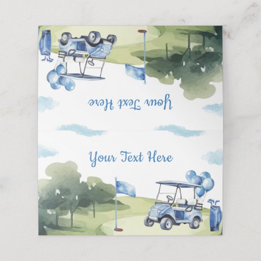 クラシックゴルフボーイパーティー誕生日座席表 プレイスカード (外部開封)