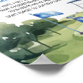 クラシックゴルフボーイ誕生日タイムカプセルサイン ポスター (角)