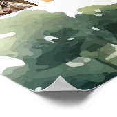 クラシックゴルフボーイ誕生日フォトマイルストーンサイン ポスター (角)