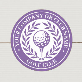 クラシックゴルフ名パーソナライズされたパープル ラウンドシール