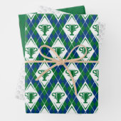 クラシックゴルフ用トロフィープレイドゴルフボールクラブフラグ ラッピングペーパーシート (インサイチュ)