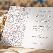 クラシックゴールデンエレガントリリーパステルモリス結婚ズ 招待状