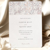 クラシックゴールデンエレガントリリーパステルモリス結婚ズ 招待状