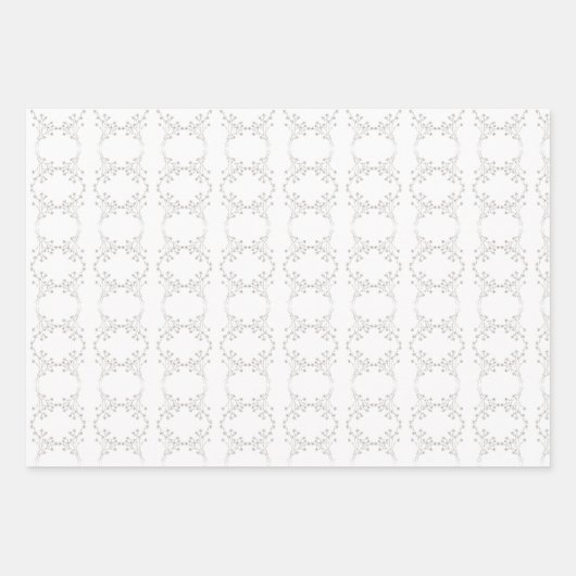 クラシックゴールデンワイルドフラワー ラッピングペーパーシート (正面)