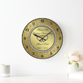 クラシックゴールデン結婚ズ記念時計 ラージ壁時計 (ホーム)