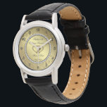 クラシックゴールデン結婚ズ記念時計 腕時計<br><div class="desc">金ゴールドと黒のカラーと金ゴールドを使用したデジタルデザインは、様々なデザイン画カスタム像、形状、パターン、スタイル、フォントを備えたを生み出す「黄金記念日の時計」の一種。この魅力的でエレガントデザイン来は、お客様の特別な機会に合わせてカスタマイズ可能な文字レタリングを備えている。共有特別にデザインされたアニバーサリーウォッチと一緒に、このグランドイベントの貴重な思い出結婚。このデザインは、あなたの記憶に残るお祝いを完了するために一致する招待状、プレート、磁石、ボタン、バインダー、装飾用クッションなどで利用可能である。</div>