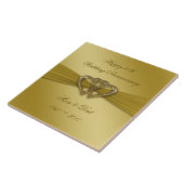 クラシックゴールデン50結婚周年記念タイル タイル (側面)