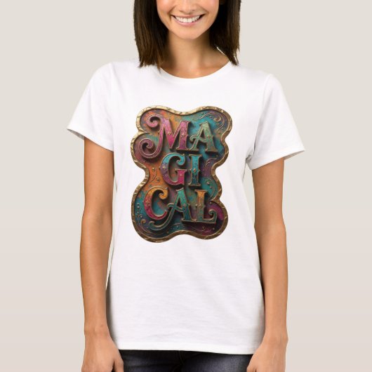 クラシックゴールドMAGICAL Statementデザイン Tシャツ (正面)