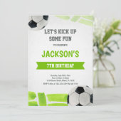 クラシックサッカーパーティーテーマ 招待状 (スタンド正面)