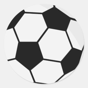 クラシックサッカーボール グラフィック 伝統的なスポーツファン ラウンドシール