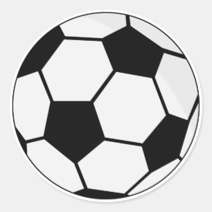 クラシックサッカーボール グラフィック 伝統的なスポーツファン ラウンドシール