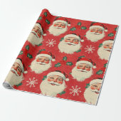 クラシックサンタのウェルカムII ラッピングペーパー (アンロールド)