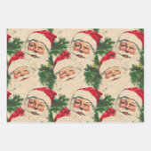 クラシックサンタの歓迎 ラッピングペーパーシート (正面)