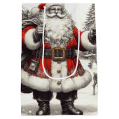 クラシックサンタオールド金ゴールド ミディアムペーパーバッグ (裏面)