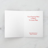 クラシックサンタクすてきラース顔カスタムクリスマス シーズンカード (内部)