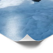 クラシックサンタクリスマスシーン雪だるま フォトプリント (角)