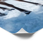 クラシックサンタクリスマスシーン雪だるま ポスター (コーナー)