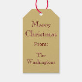 クラシックサンタクロースのクリスマスギフトタグ ギフトタグ (正面)