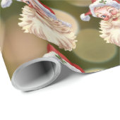 クラシックサンタクロースのクリスマスラッパー ラッピングペーパー (ロールコーナー)