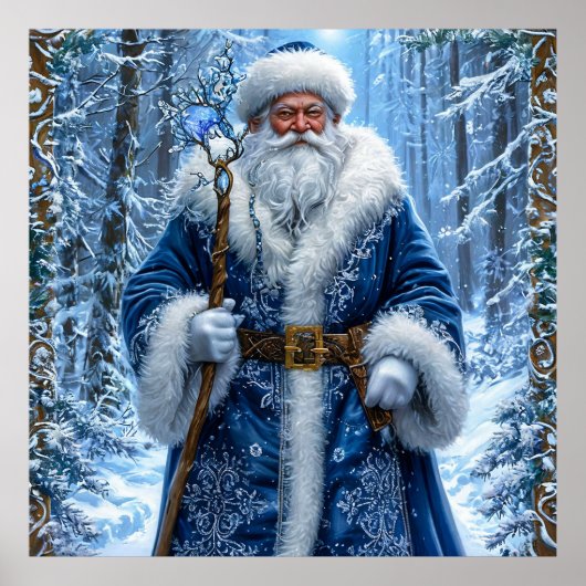 クラシックサンタクロースのホリデー装飾 🎅🎄✨🎁❄️ ポスター (正面)