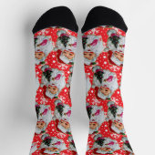 クラシックサンタクロースノベルティクリスマス ソックス (上部)