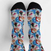 クラシックサンタクロースノベルティクリスマス ソックス (上部)