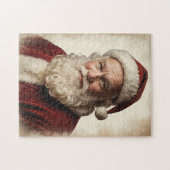 クラシックサンタクロースポートレートウィズジェントルスマイル ジグソーパズル (横)