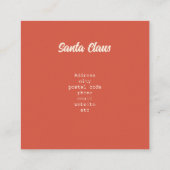 クラシックサンタクロース心温まるクリスマスアート スクエア名刺 (裏面)