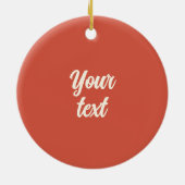 クラシックサンタクロース心温まるクリスマスアート セラミックオーナメント (裏面)