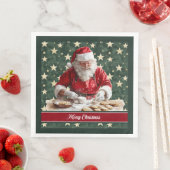 クラシックサンタクロース料理フェスティバルナプキンス (インサイチュ)