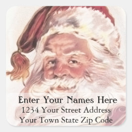 クラシックサンタヴィンテージクリスマス住所 シール