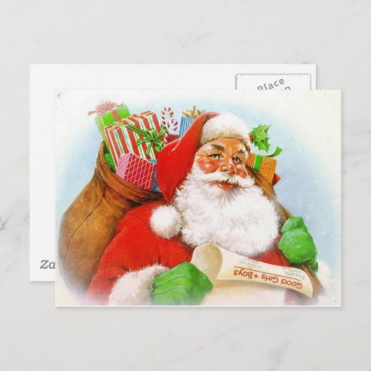 クラシックサンタ写真 シーズンポストカード (正面/裏面)
