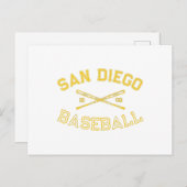 クラシックサンディエゴカリフォルニアベースボールファンレトロVi ポストカード (正面/裏面)