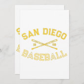 クラシックサンディエゴカリフォルニアベースボールファンレトロVi 招待状 (正面/裏面)