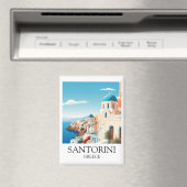 クラシックサントリーニ旅行作品 – ヴィンテージギリシャ語 マグネット (インサイチュ (食洗機))