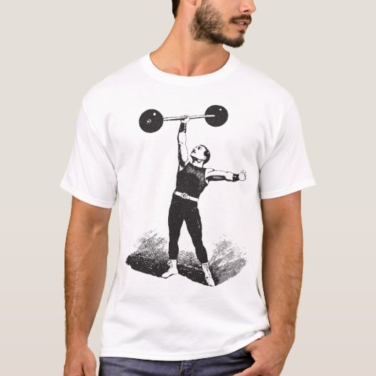 クラシックサーカスの強い男の重量挙げシャツ Tシャツ (正面)