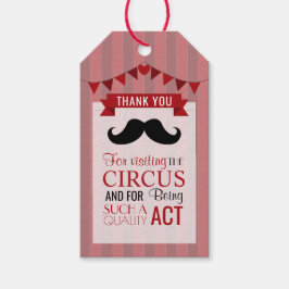 クラシックサーカスポスターチルドレンズバースデーパーティー ギフトタグ