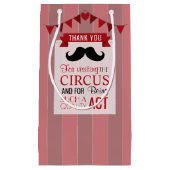 クラシックサーカスポスターチルドレンズバースデーパーティー スモールペーパーバッグ (正面)